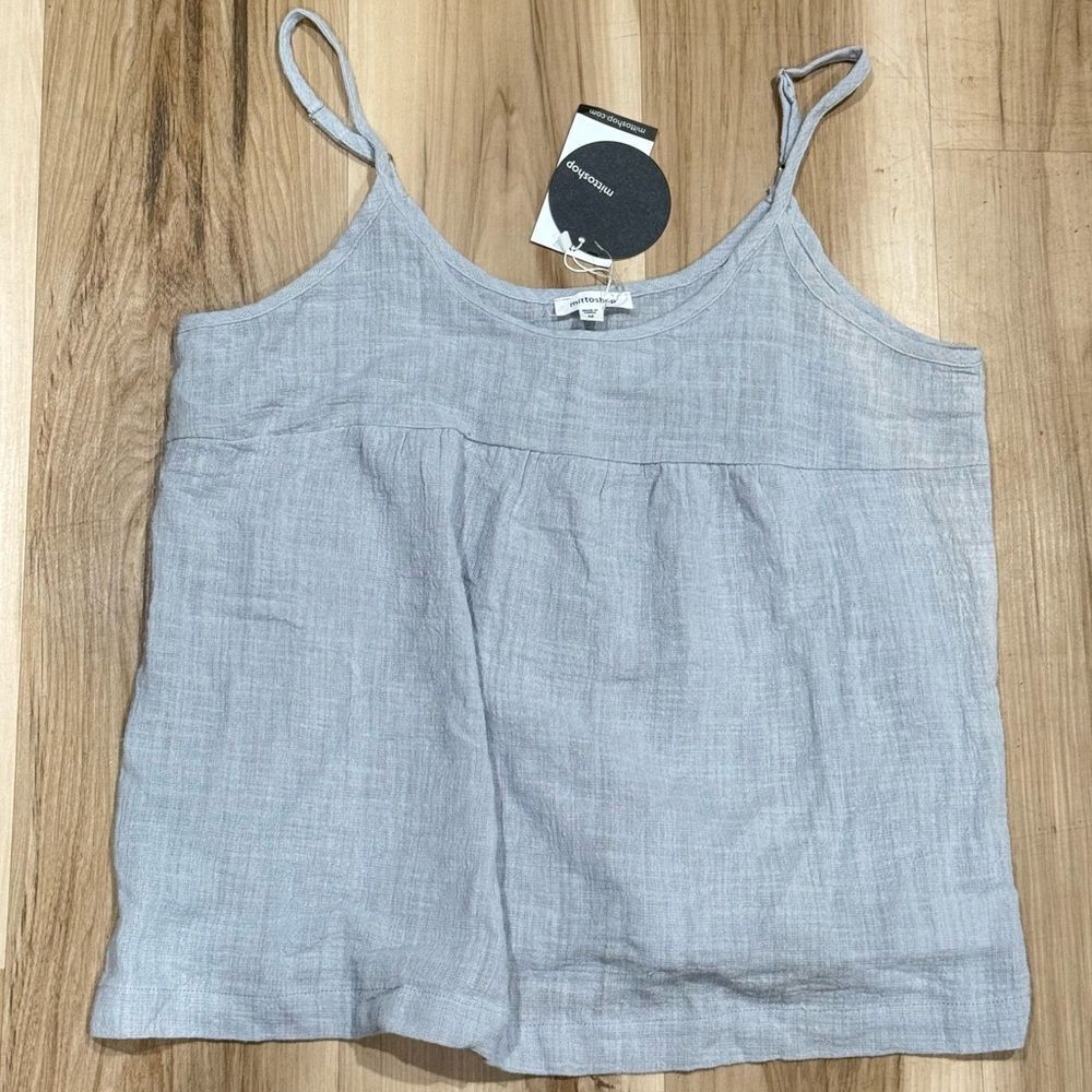 NEW Mittoshop Cotton Light Blue Tank Top Women’s Medium